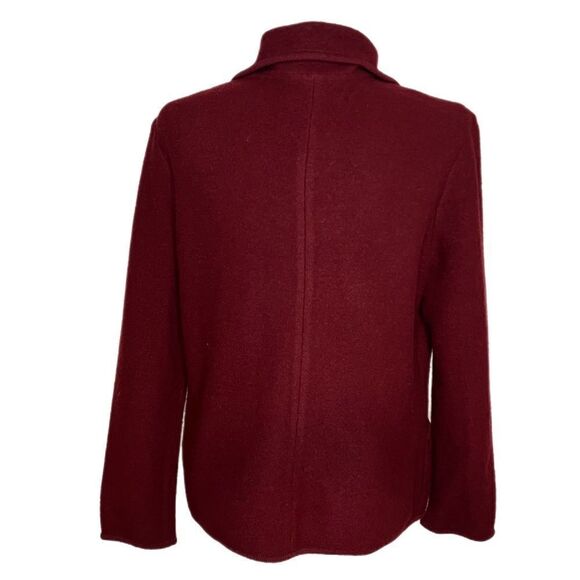 Vintage Pendleton Petite Burgundy Wool Jacket with Pocket Details. Size Large - Picture 7 of 14